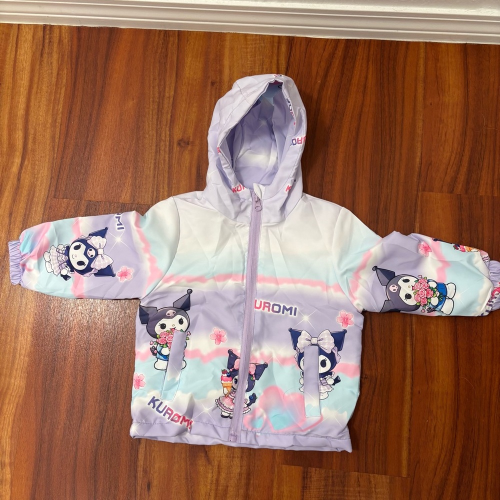 Kuromi windbreaker jacket (kids/toddler size 90)
